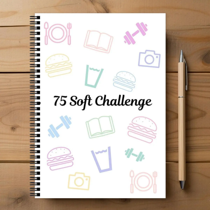 75 Soft Challenge Planner & Goal Tracker - A5 Hardcover Journal