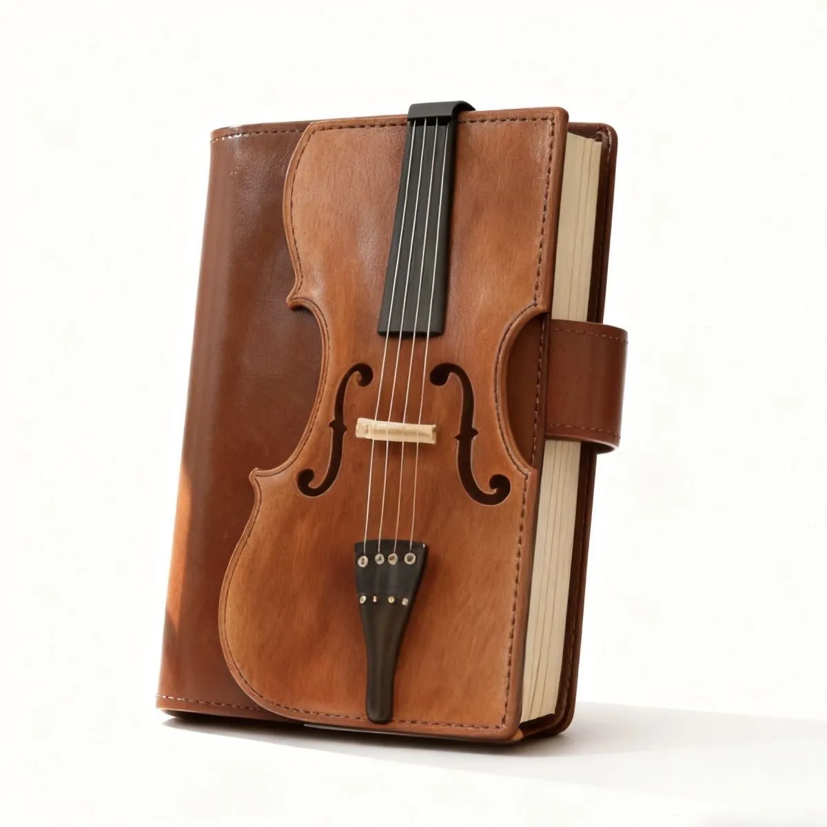 微信图片_20251217054912_1302_59 Vintage Violin Leather Notebook - Elegant Writing Journal - Image 1